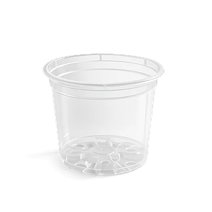 Maceta Transparente N15 con Drenaje para Plantas