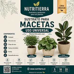 Sustrato para macetas de uso universal Nutritierra