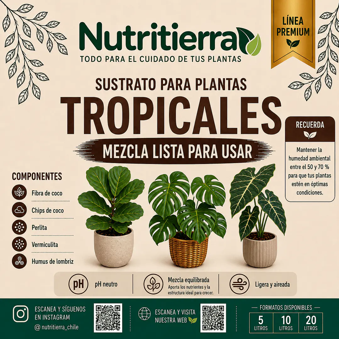 Sustrato para Plantas Tropicales | Drena mejor y evita pudrición – Nutritierra 1