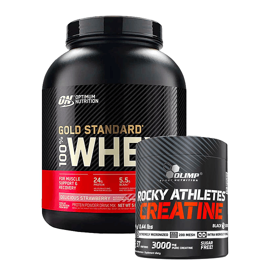 Proteína 100% Whey Gold Standard 5 Lbs + Creatina Monohidrato Rocky Athletes - Image 1