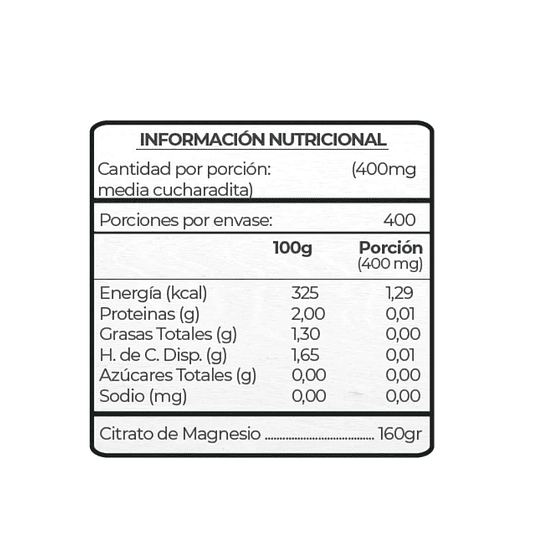 Citrato de Magnesio 160gr - Image 2