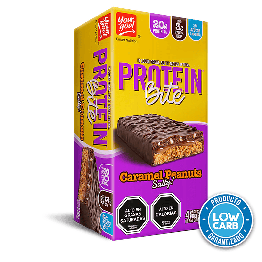  Caja Protein Bite Caramel Peanuts Salty  (x4) - Image 1