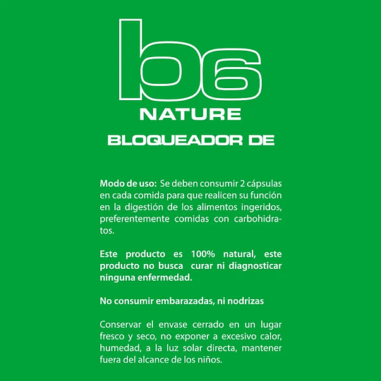 B6 Nature – Bloqueador  De Carbohidrato  - Image 2