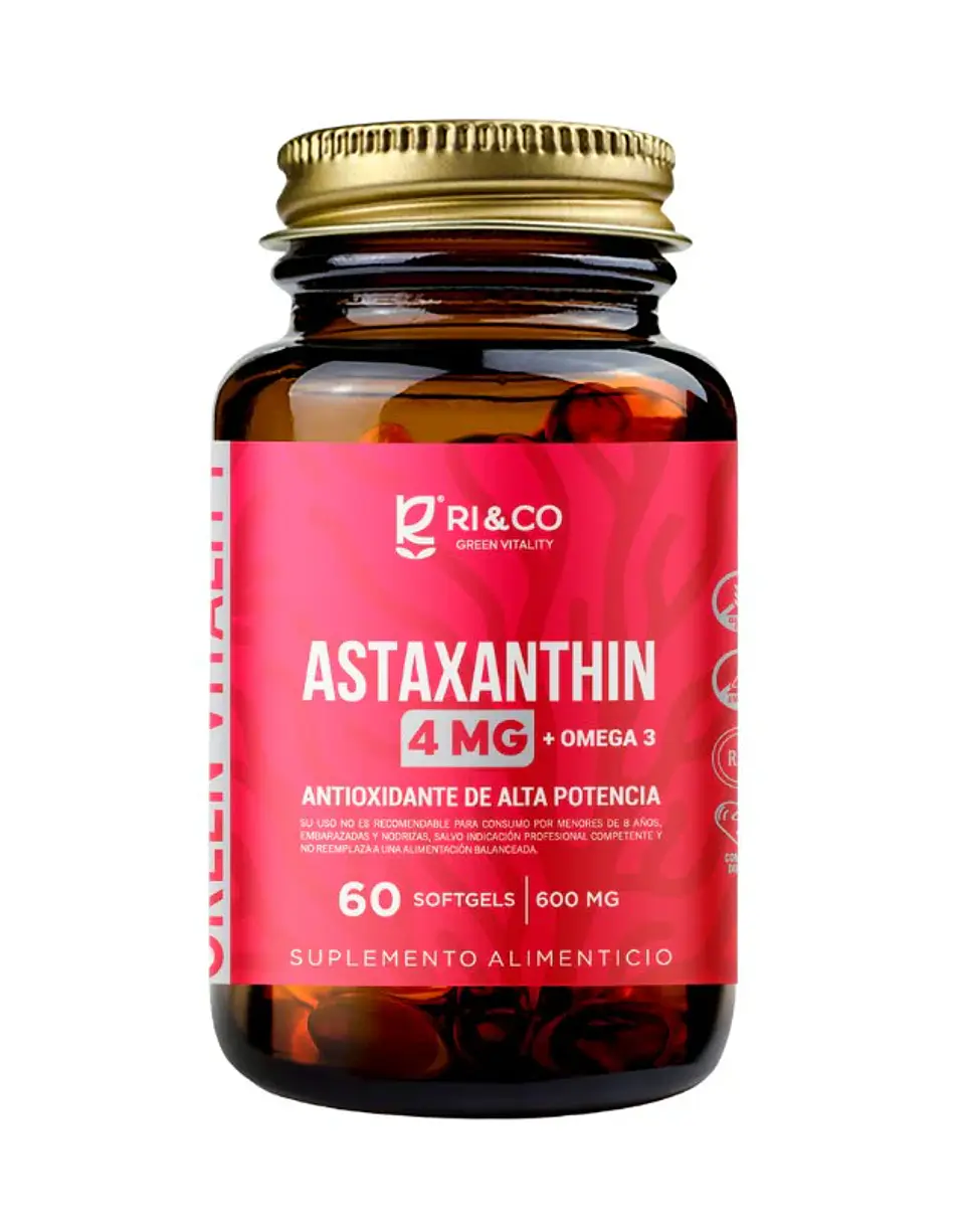 Astaxanthin, 600mg, 60 softgel Ri&Co 1