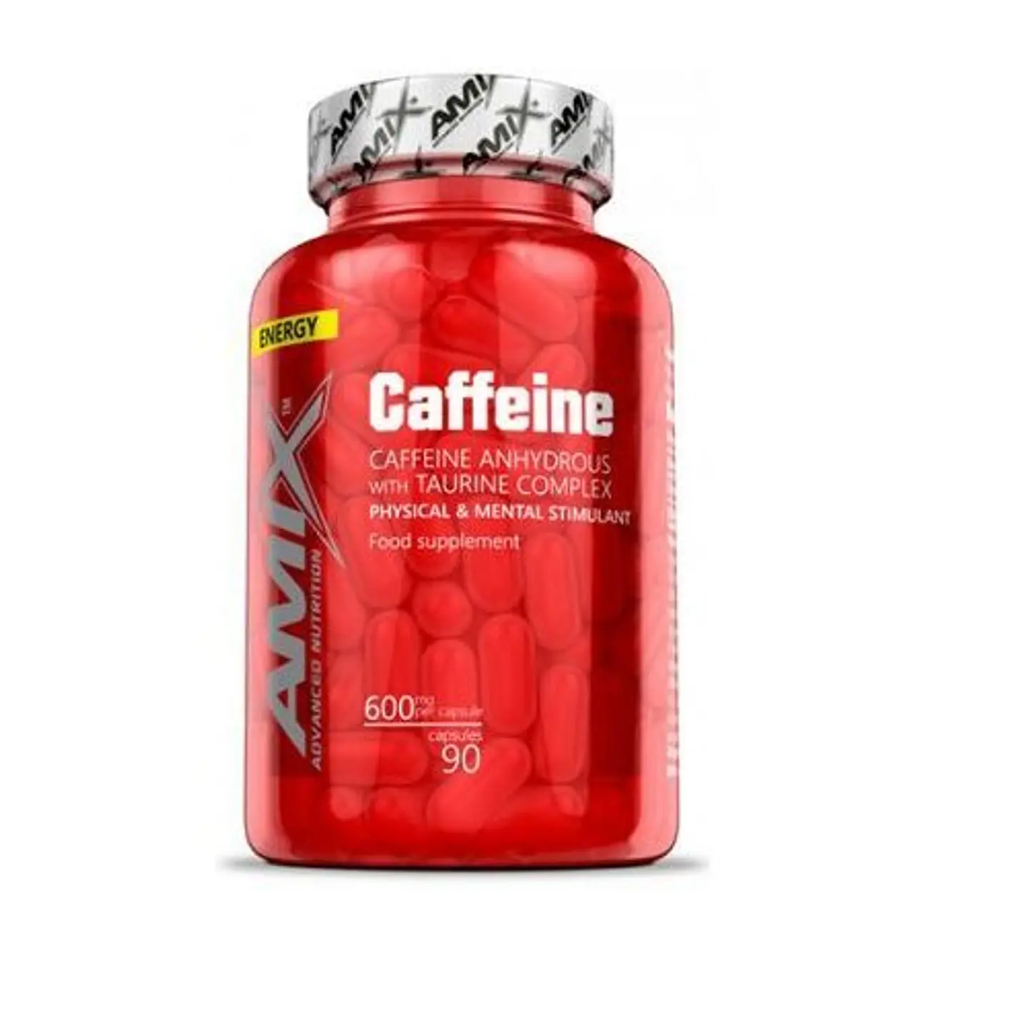 Cafeína 200 mg con Taurina 90 caps – Amix 1