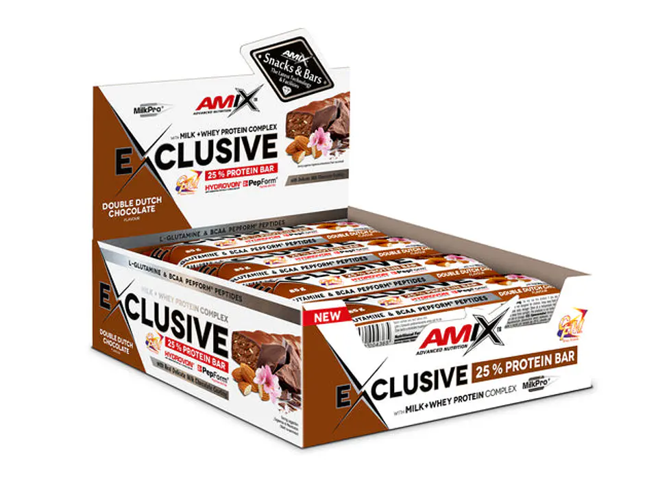 Caja  Double Dutch Chocolate  x 12 Exclusive Protein Bar 1