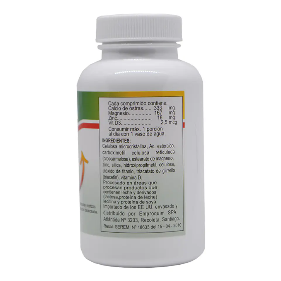 Minerales Calcio + Magnesio + Zinc 90 Comprimidos 3