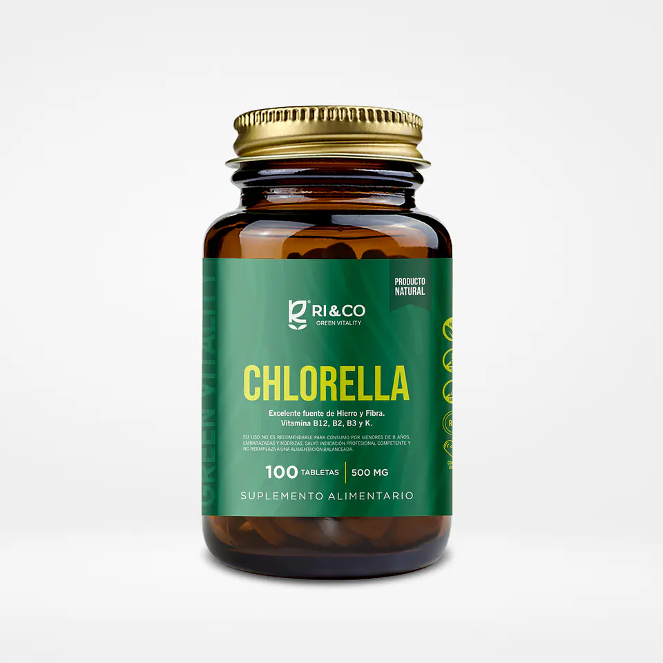 Chlorella 500mg 100 Tabletas - RI&CO 1