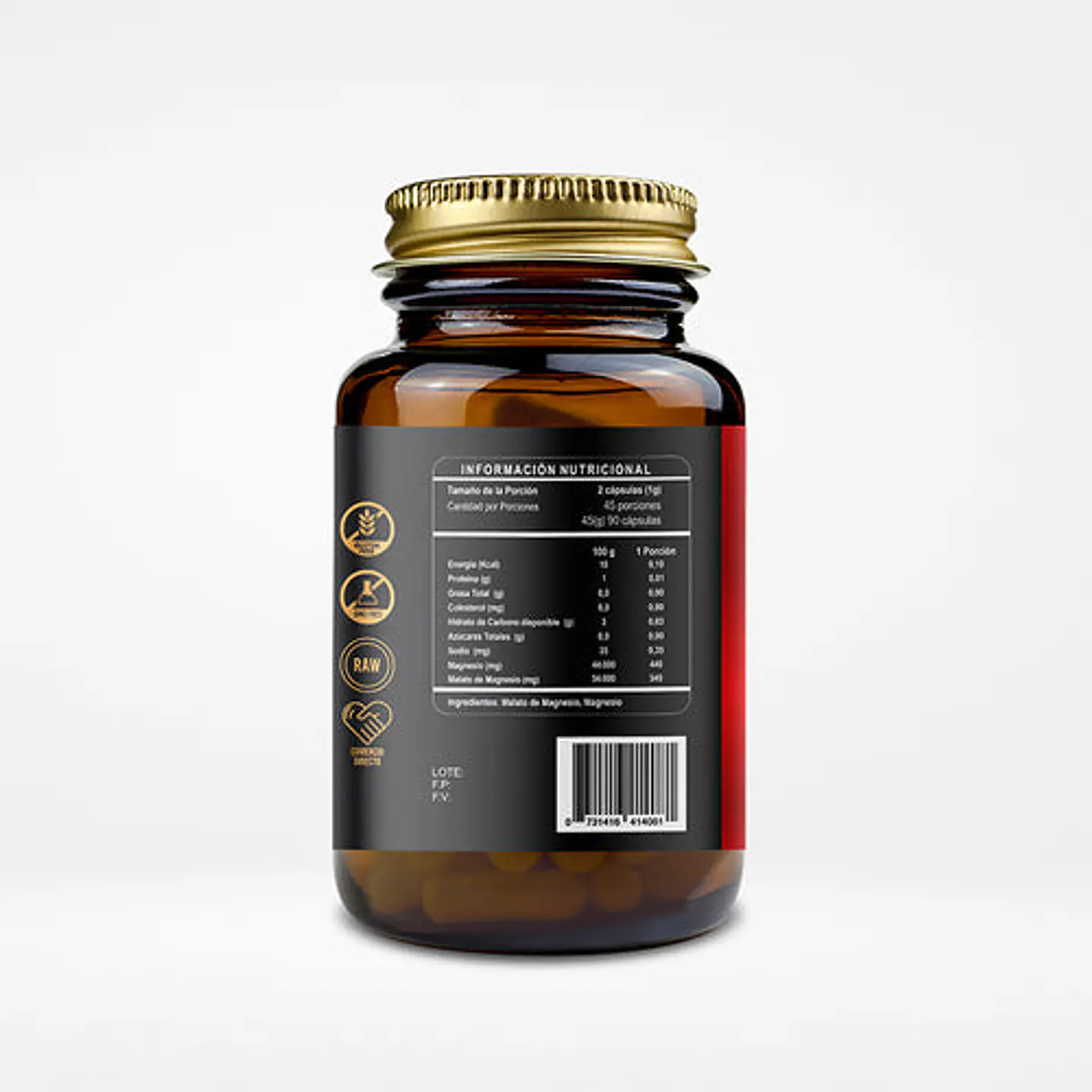 Malato de Magnesio 500mg  90 Caps. - RI&CO 2
