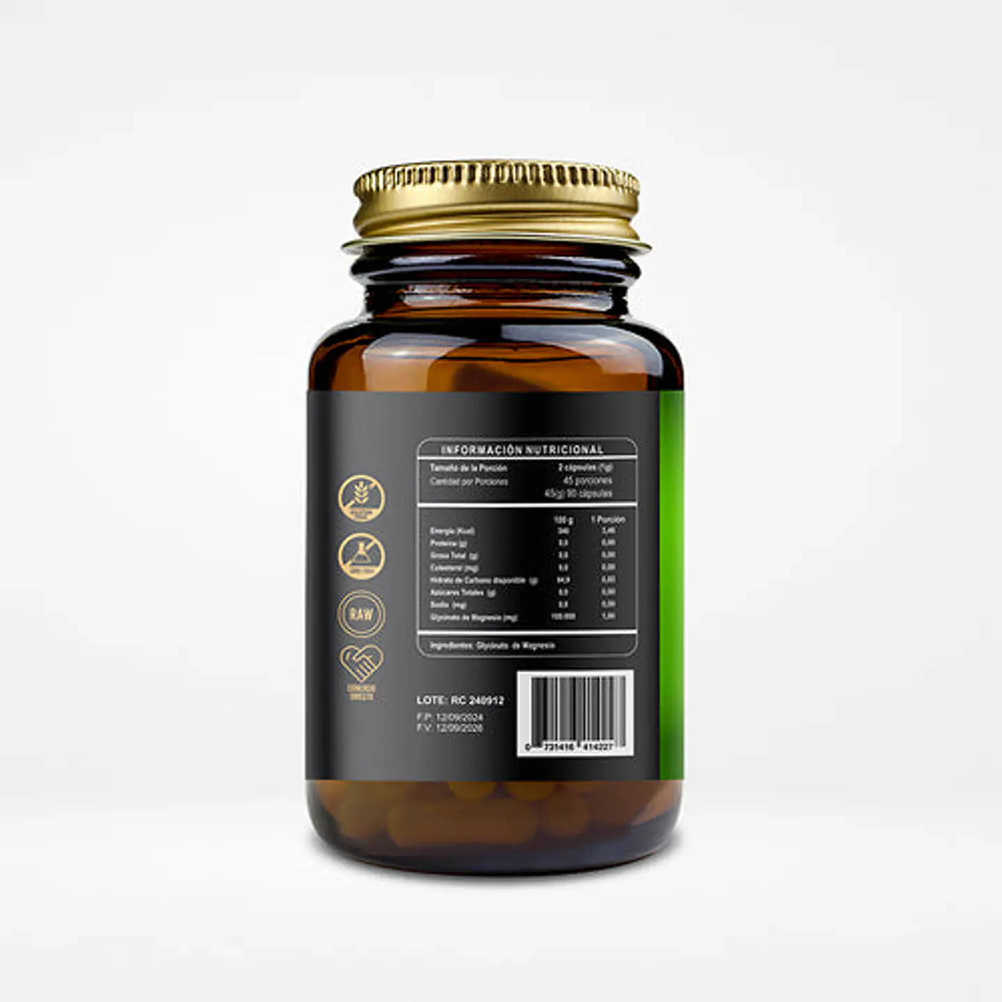 Glycinato de Magnesio 500mg 90 Caps. - RI&CO 2