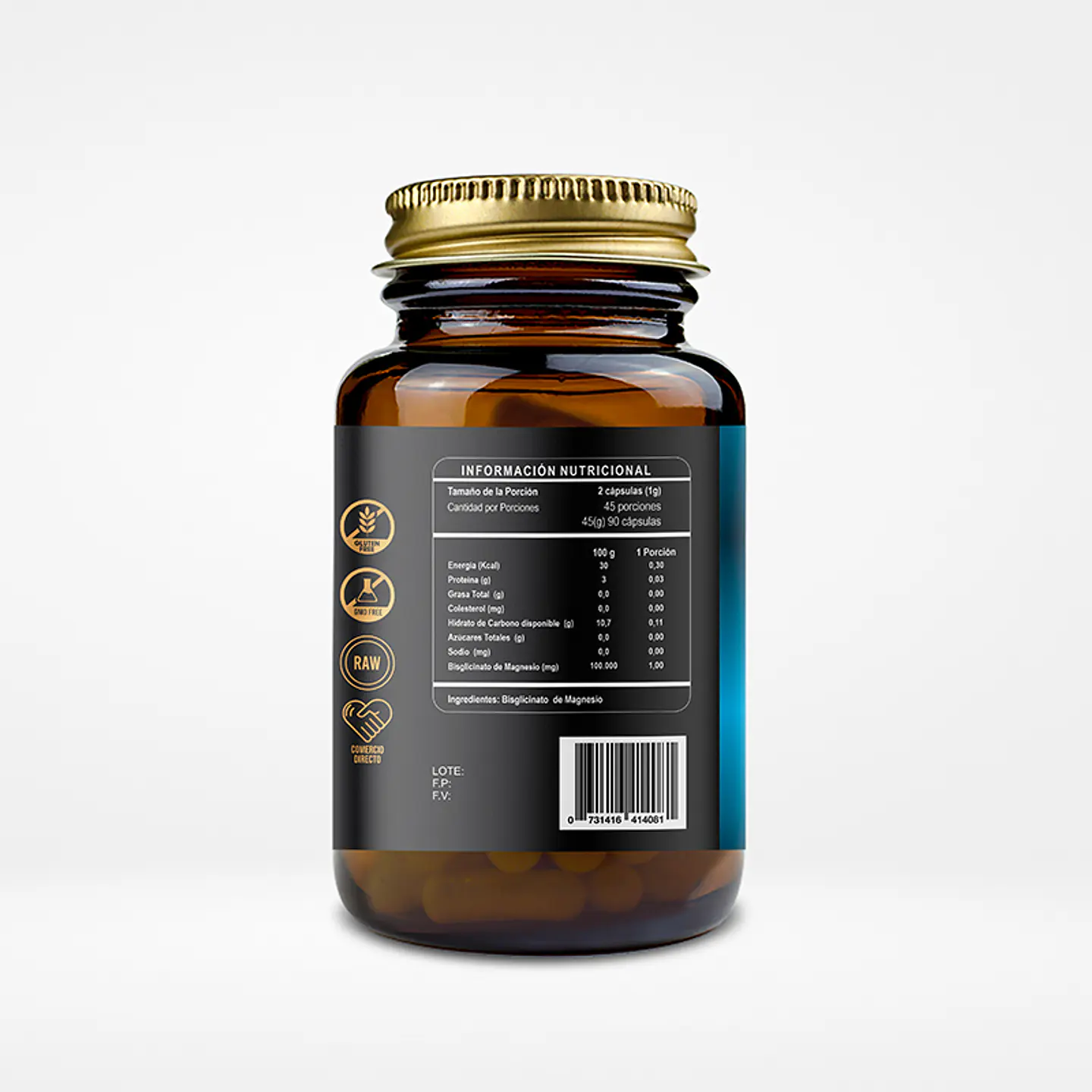 Bisglicinato magnesio 90 Cápsulas Ri&Co 2