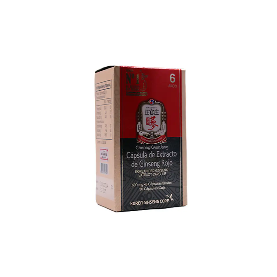 Extracto Ginseng Rojo Koreano 210 mg x 30 cápsulas blandas 1