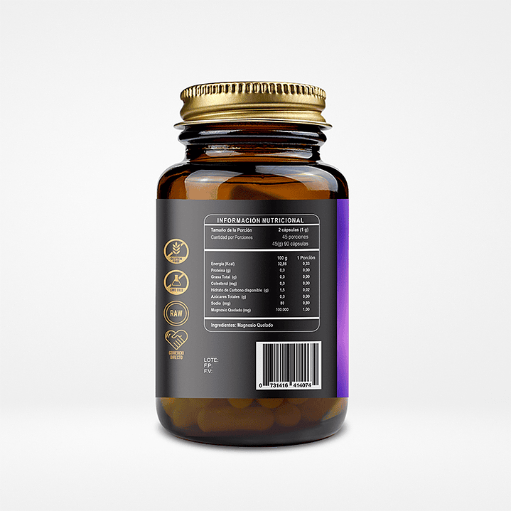 Magnesio Quelado 90 Cápsulas Ri&co 2