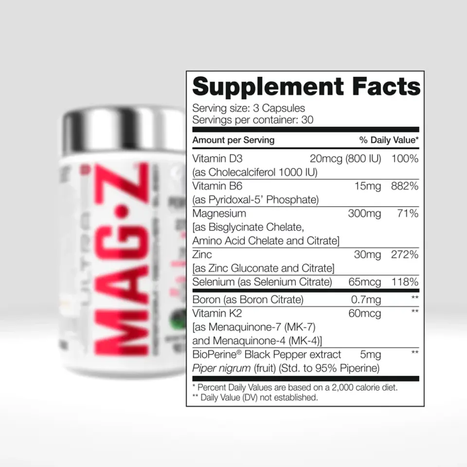 Ultra Mag-Z – Suplemento de Zinc y Magnesio  2