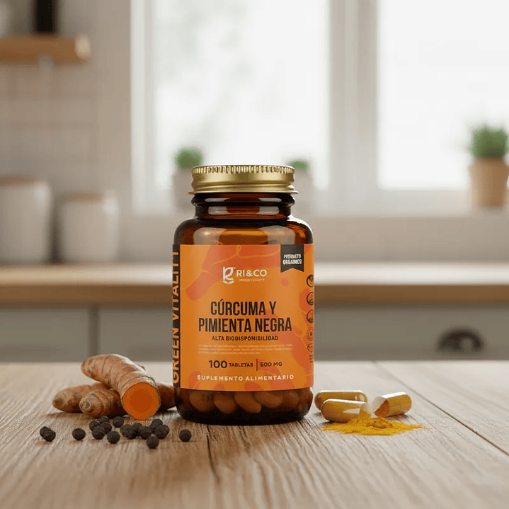 Cúrcuma y Pimienta Negra 500mg 100 Tabletas - RI&CO 5