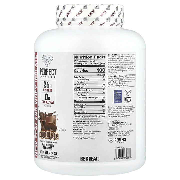 Perfect Sports Diesel New Zealand Whey Isolate 5LB 2