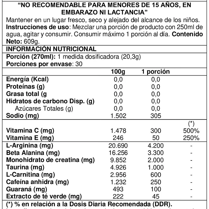 Total War Pre-Workout 600gr - Redcon1 3