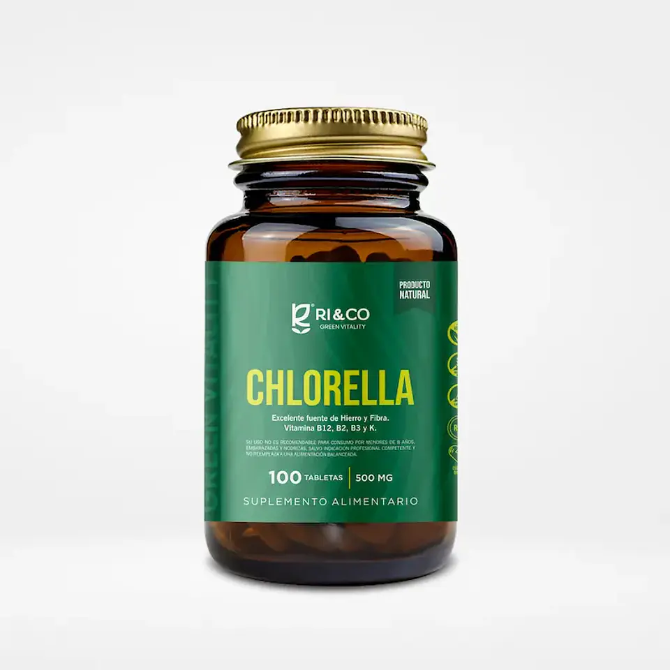 Chlorella 500mg 100 Tabletas - RI&CO 1