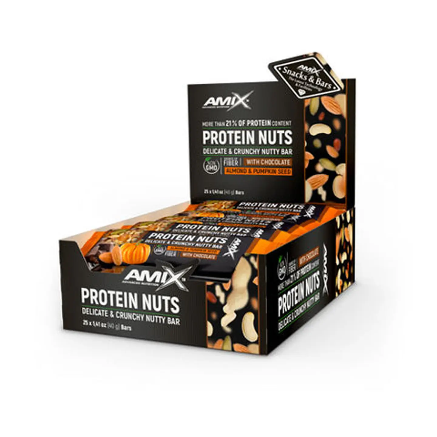Caja  Protein Nuts Bar x 25 – Amix  1