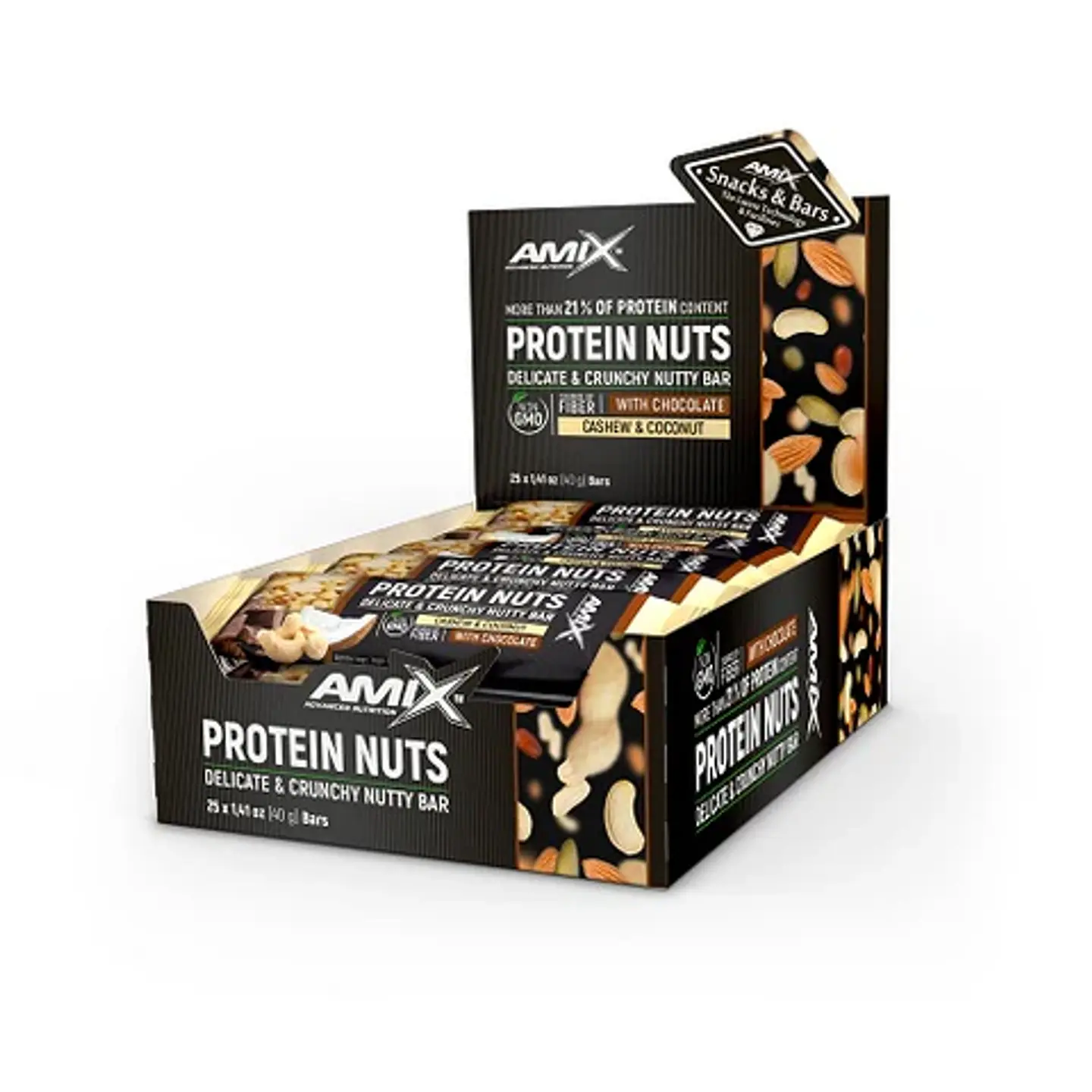 Caja  Protein Nuts Bar x 25 – Amix  3