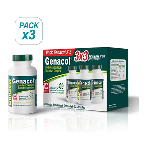 Colágeno Hidrolizado Genacol Pack x3