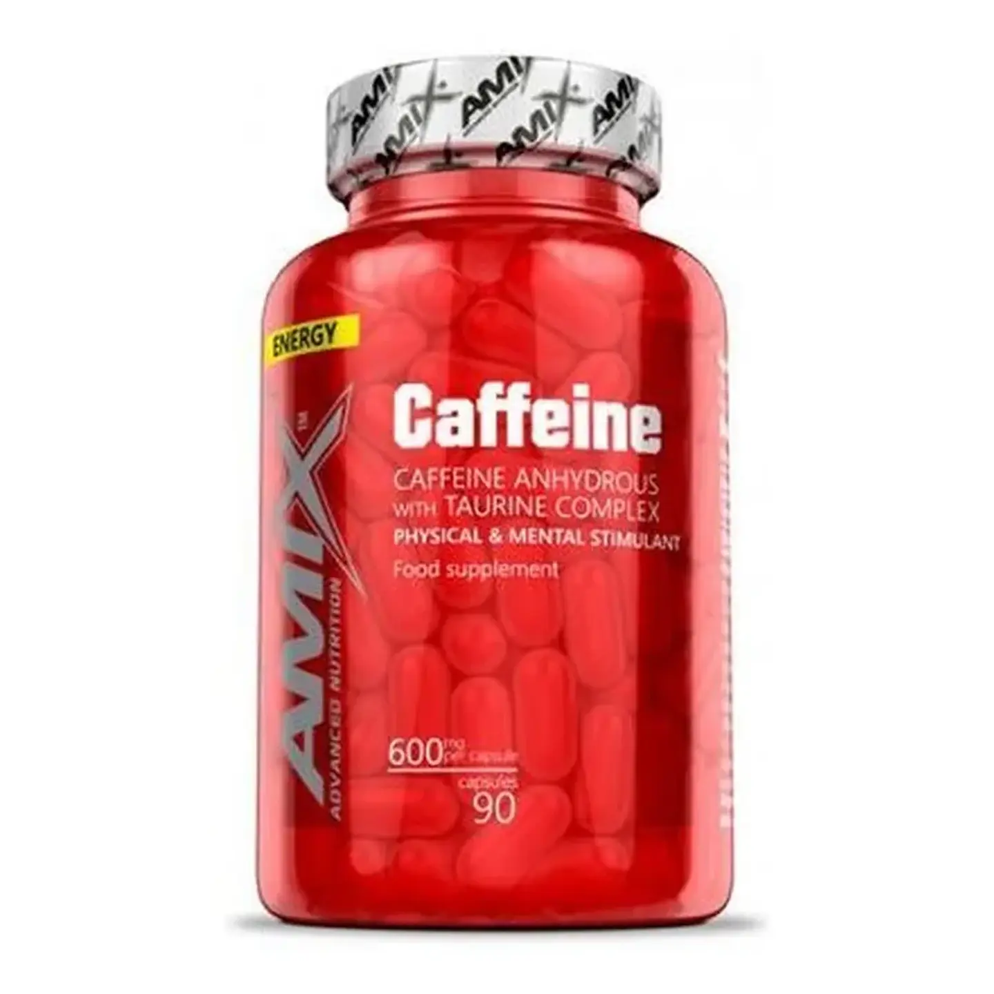 Cafeína 200 mg con Taurina 90 caps – Amix 1