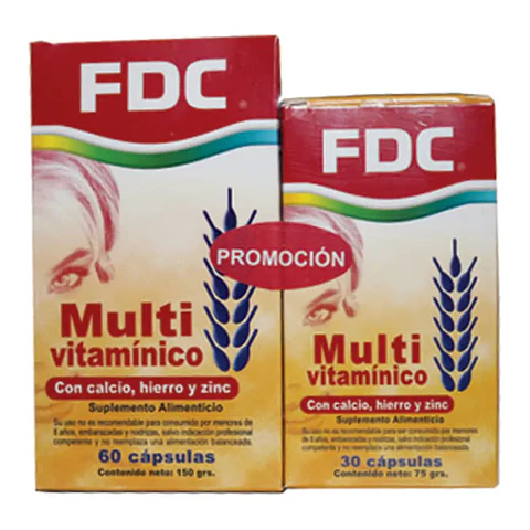 Multivitamínico con Calcio, Hierro y Zinc Pack Pack 60 + 30 Comprimidos