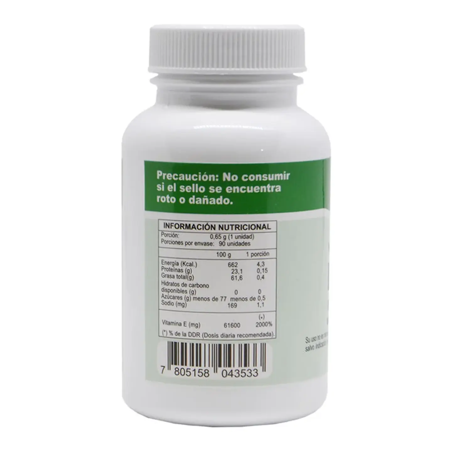 Vitamina E natural 400 mg x 90 cápsulas – FDC 2