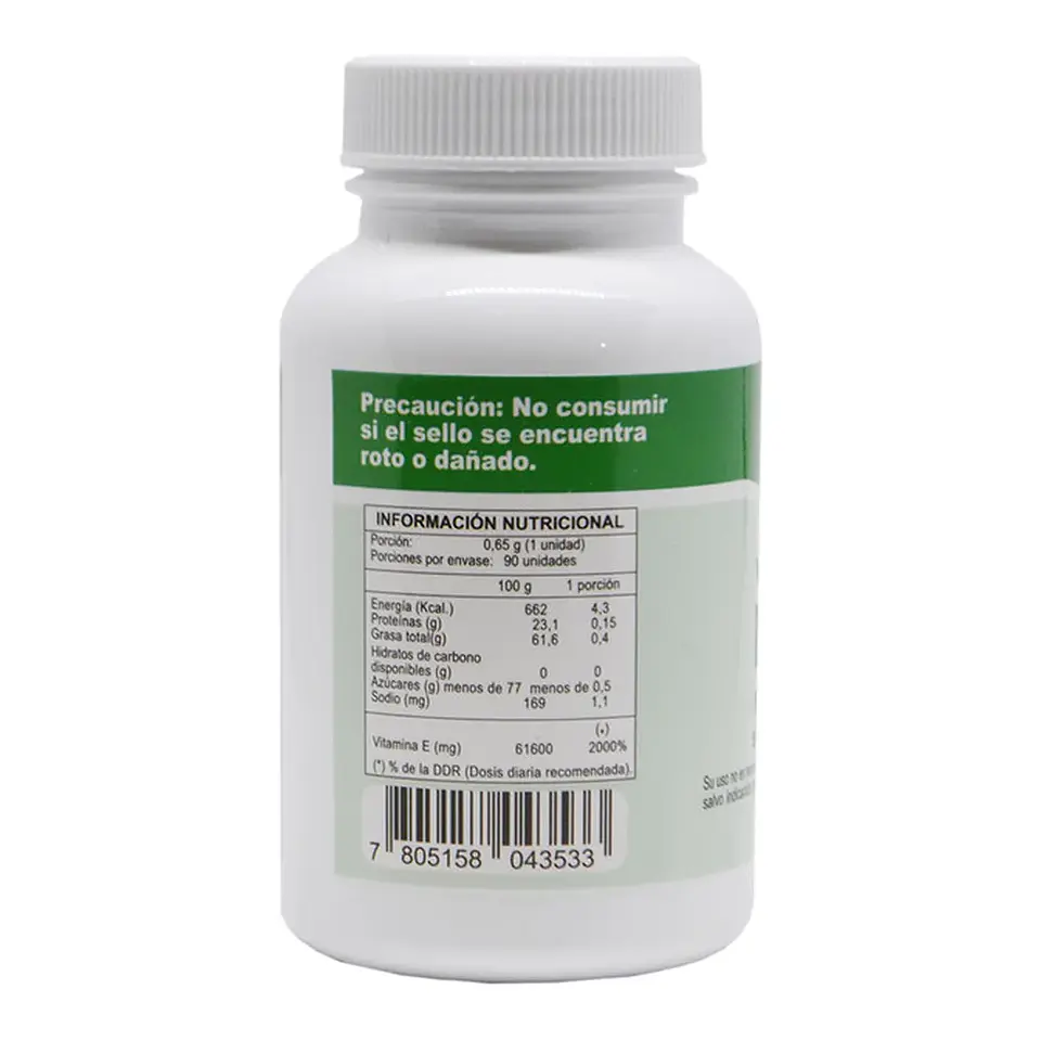 Vitamina E natural 400 mg x 90 cápsulas – FDC 2