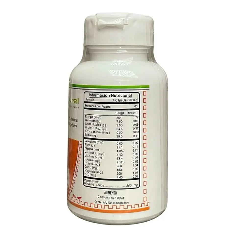Curcuma 500 mg 60 Cápsulas 2