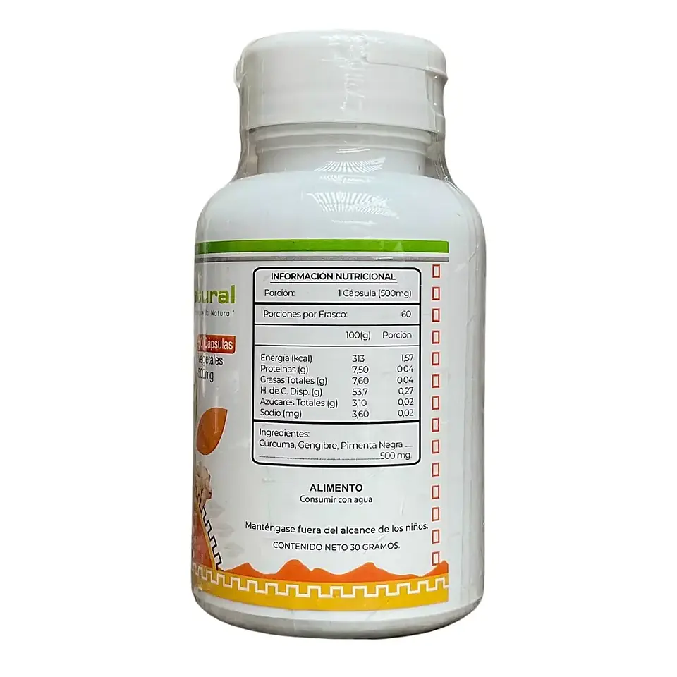 Cúrcuma Activada 500 mg 60 Cápsulas 2