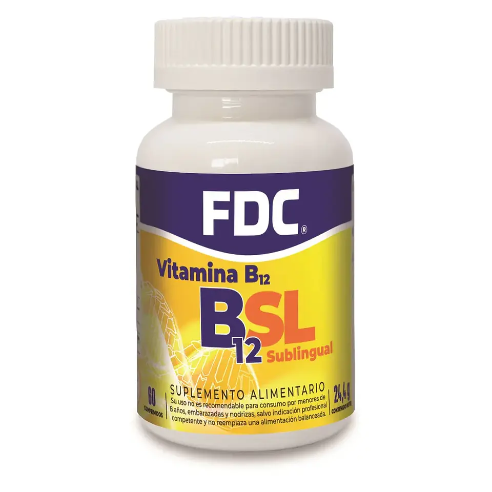 Vitamina B12 Sublingual FDC x 60 Comprimidos 1