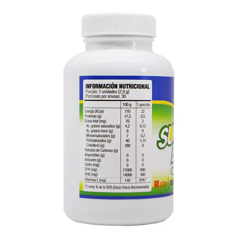 Omega 3 Super EPA x 60 cápsulas blandas - FDC 3