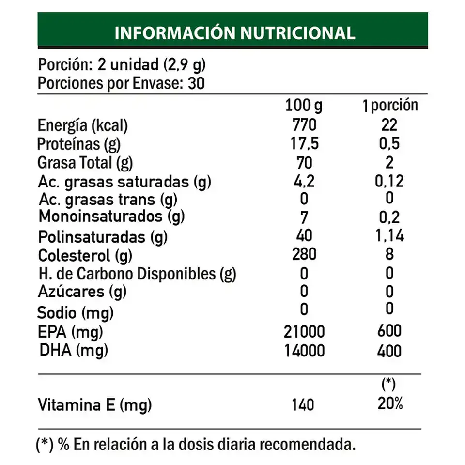 Omega 3 Super EPA x 60 cápsulas blandas - FDC 4