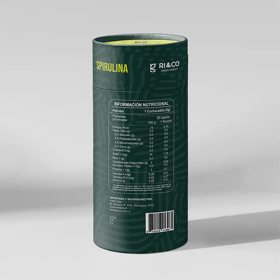 Spirulina  Powder 100 % Organica  250g  Ri&Co  2