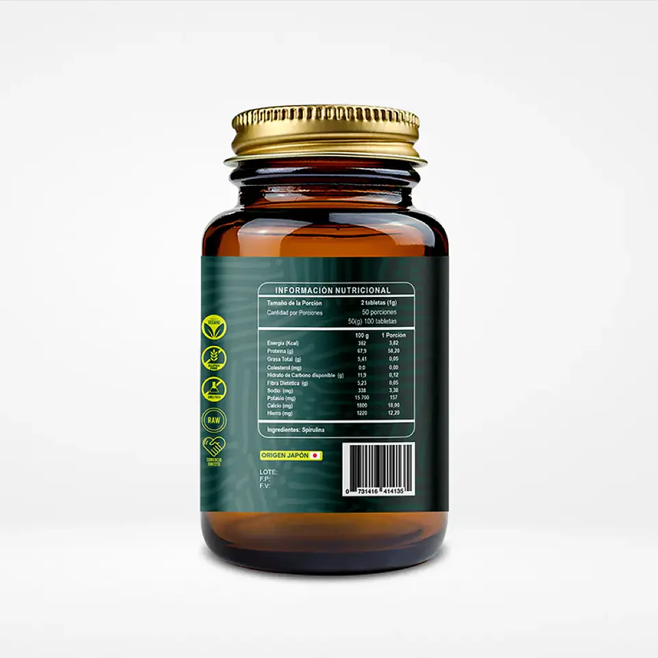 Spirulina 100 Tabletas Ri&Co 2