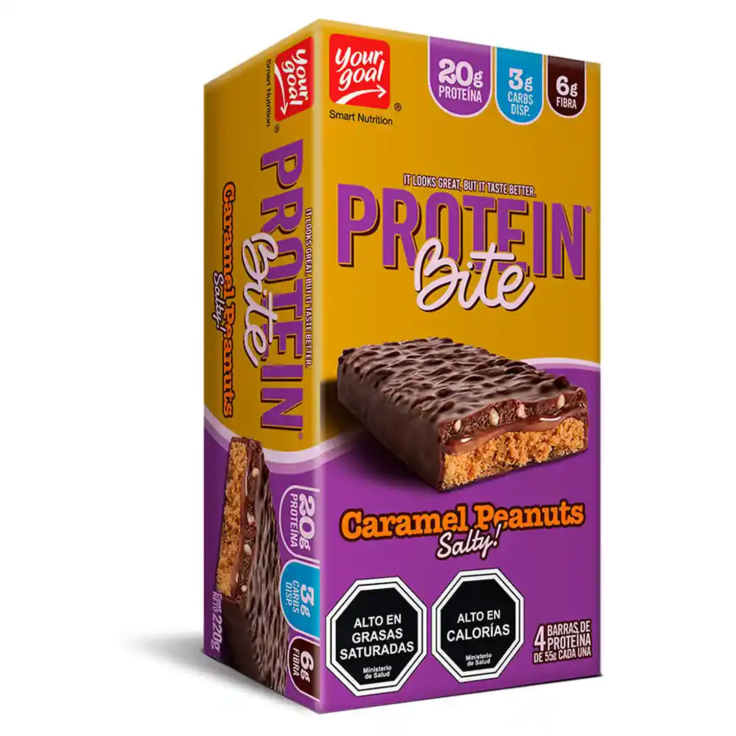 Protein Bite Caramel Peanuts Caja ( x4), Yourgoal 1