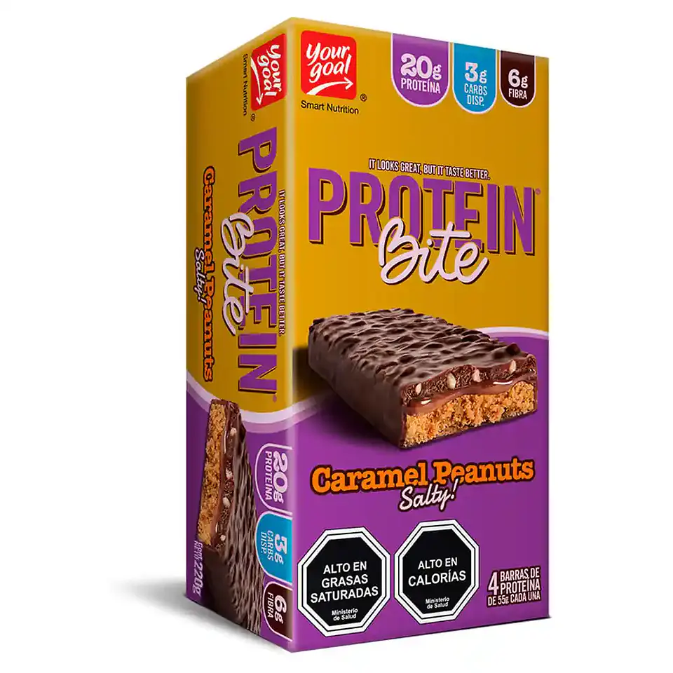 Protein Bite Caramel Peanuts Caja ( x4), Yourgoal 1