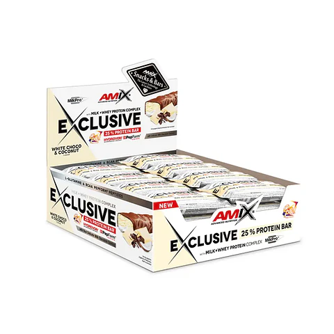 Caja White Chocolate + Coco  x 12 Exclusive Protein Bar