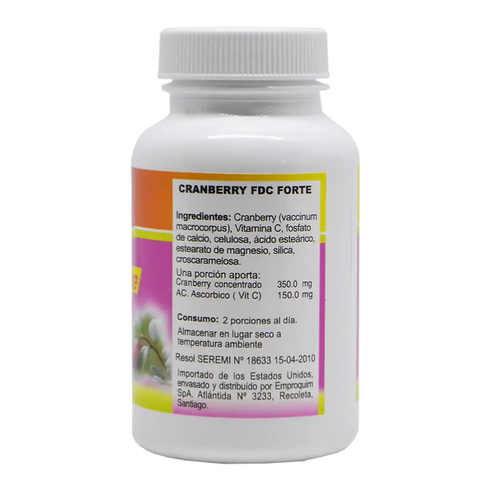 Cranberry forte mg x 60 comprimidos - FDC 2