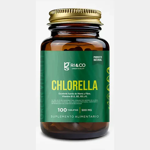 Chlorella 500mg 100 Tabletas - RI&CO