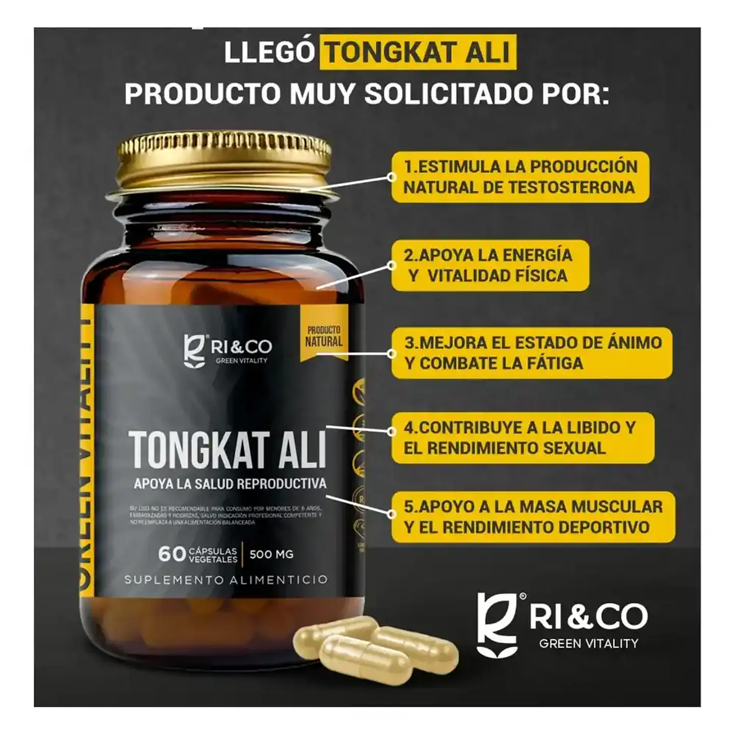 Tongkat Ali 60 Cap 500 mg -RI&CO 3