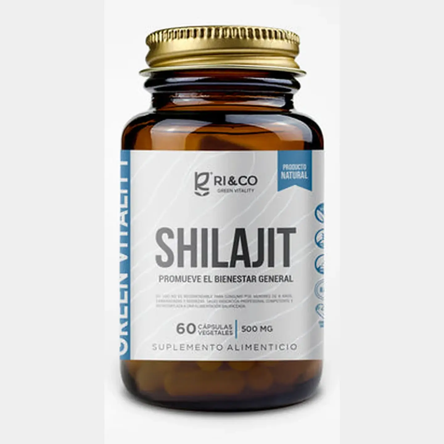 Shilajit 500mg 60 Cápsulas Vegetales - RI&CO 1