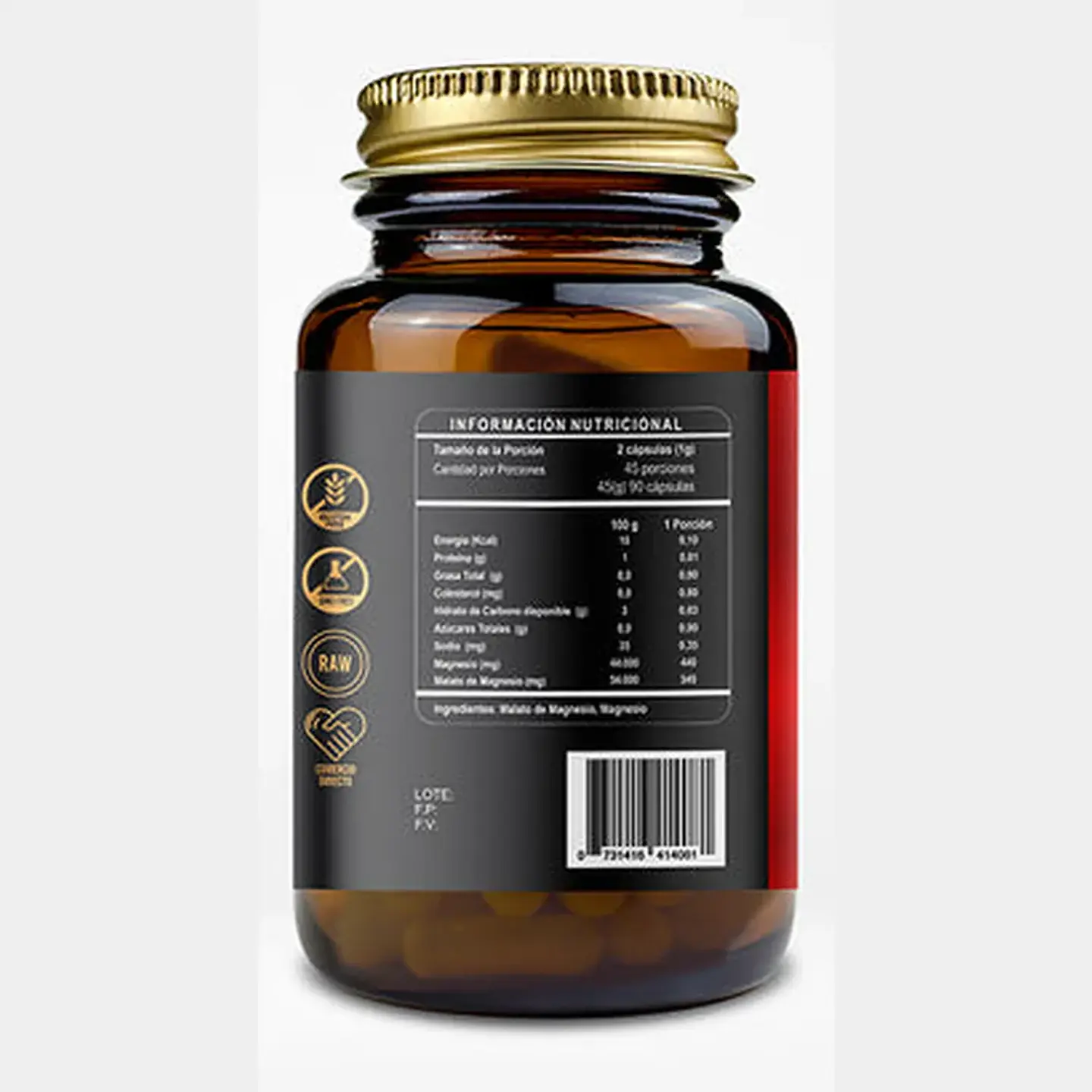 Malato de Magnesio 500mg  90 Caps. - RI&CO 2