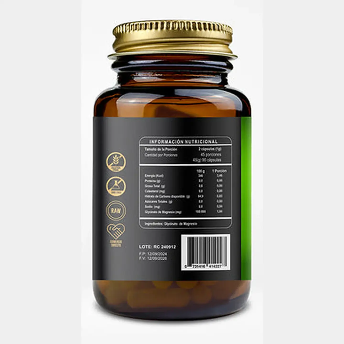 Glycinato de Magnesio 500mg 90 Caps. - RI&CO 2