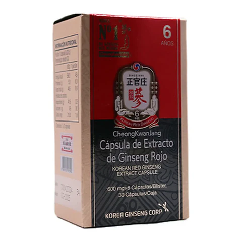 Extracto Ginseng Rojo Koreano 210 mg x 30 cápsulas blandas