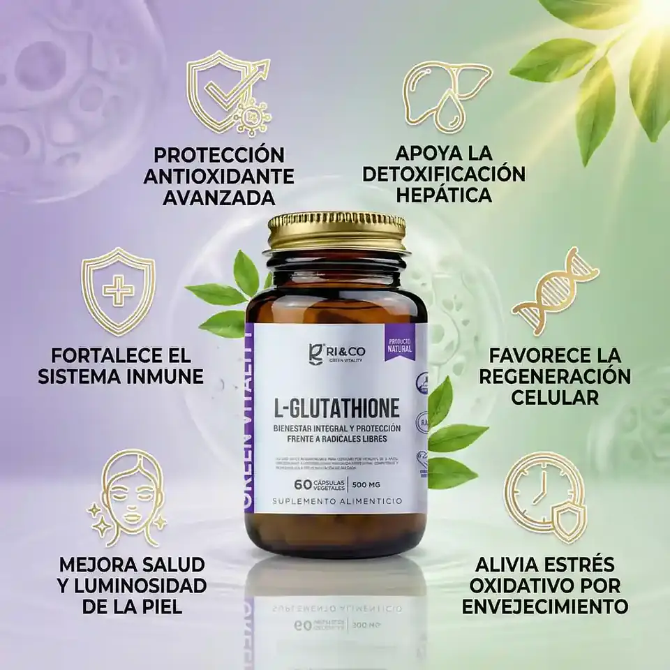 L-Glutathione, 500 mg, 60 Cápsulas Ri&Co 2