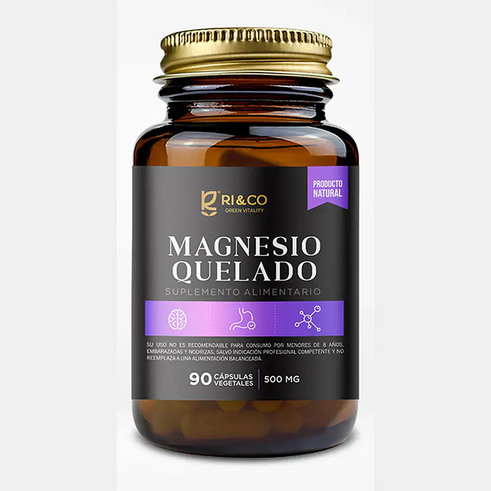 Magnesio Quelado 90 Cápsulas Ri&co 1