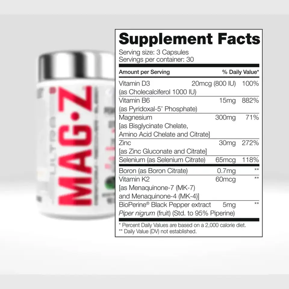 Ultra Mag-Z – Suplemento de Zinc y Magnesio  2