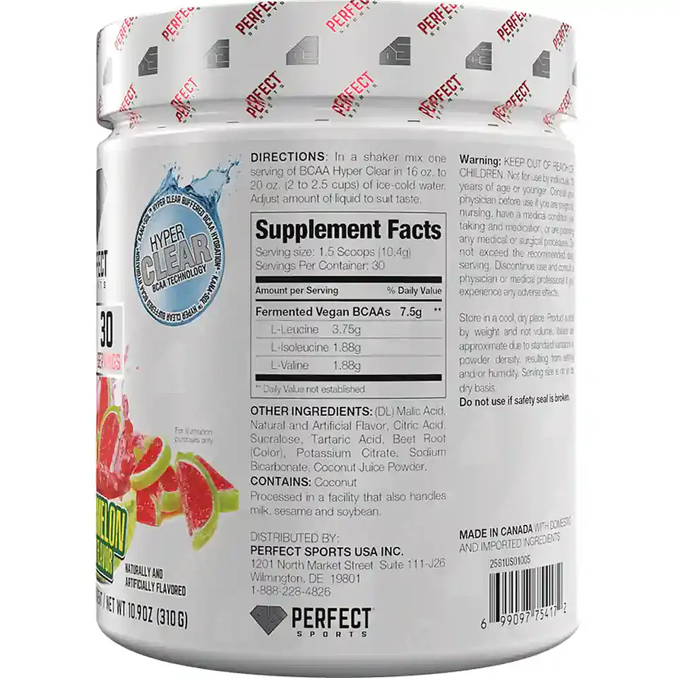 BCAA Hyper Clear - 7.5G Vegan BCAAs - 45 servicios  3